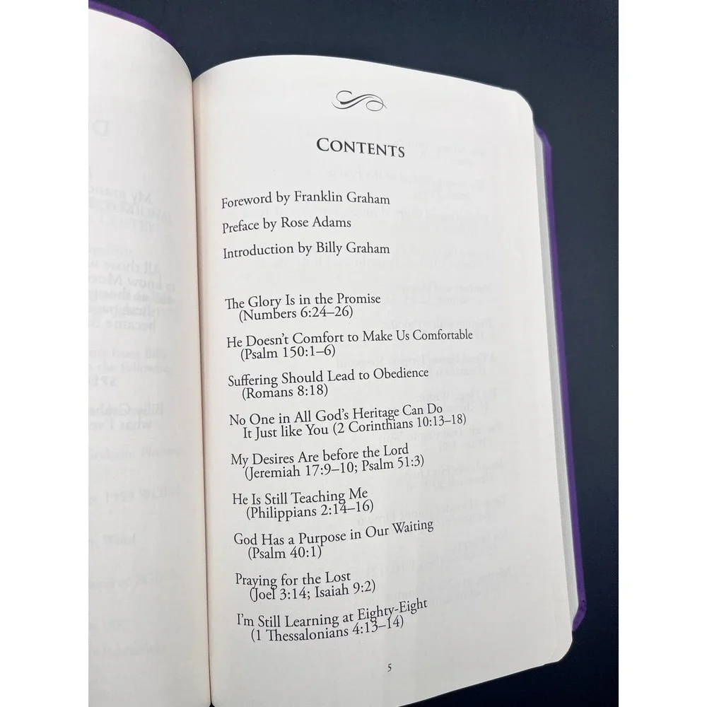 Treasured Moments with Mother‎ Graham Rose Adams Billy Graham Purple Devotional